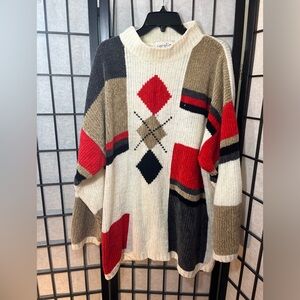Vintage Carolina Colours Geometric Sweater Sz 22W/42